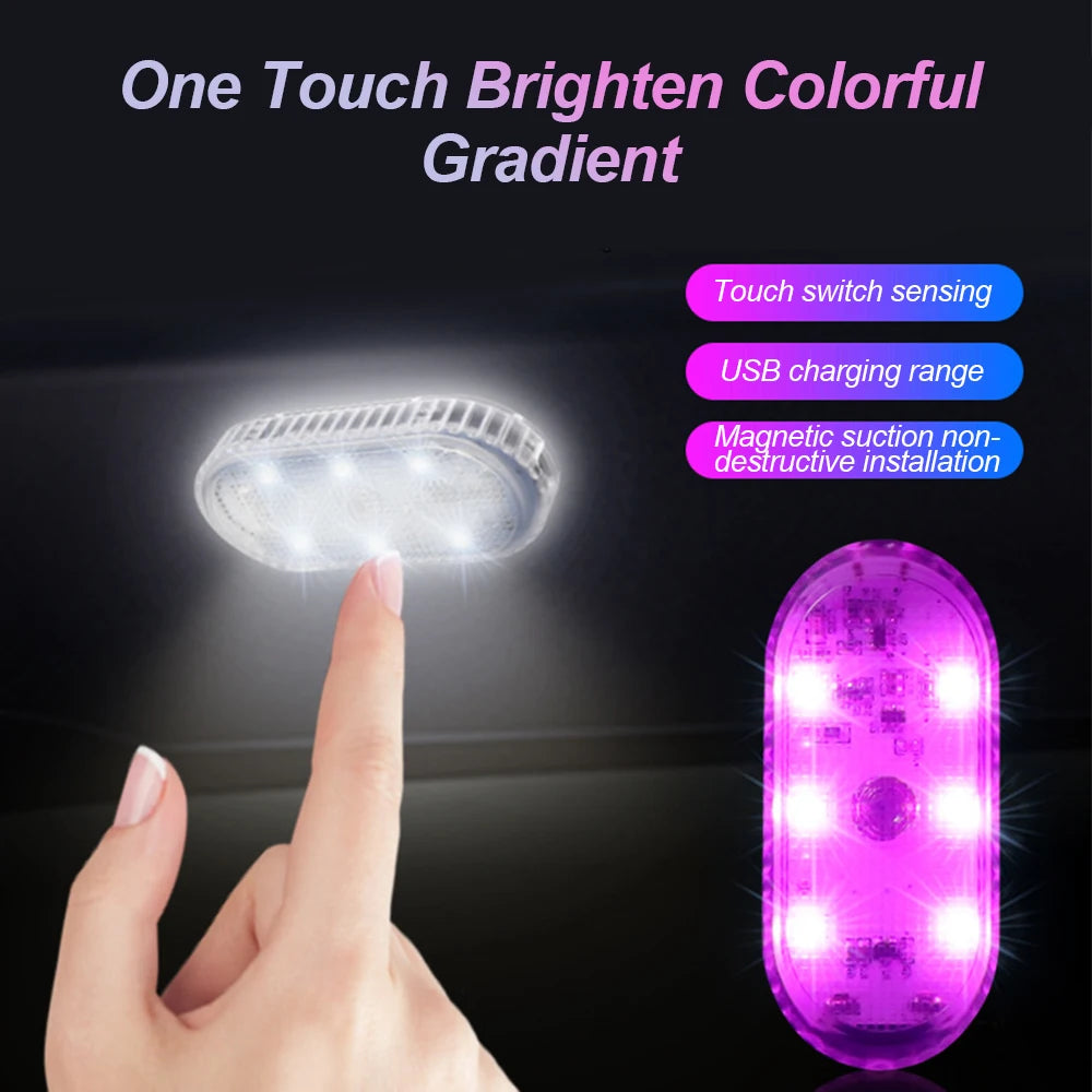 Illuminate Your Ride: Multi-Color Wireless LED Touch Light for Car Interior