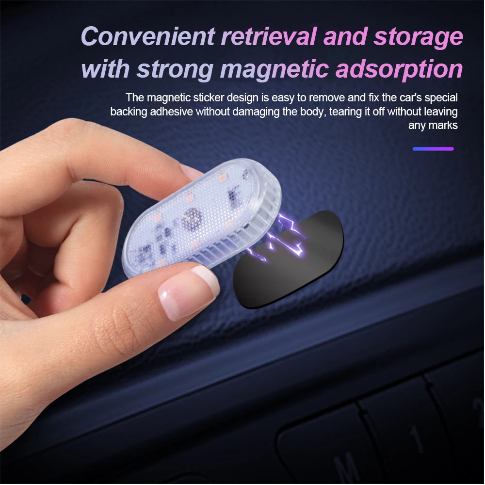 Illuminate Your Ride: Multi-Color Wireless LED Touch Light for Car Interior